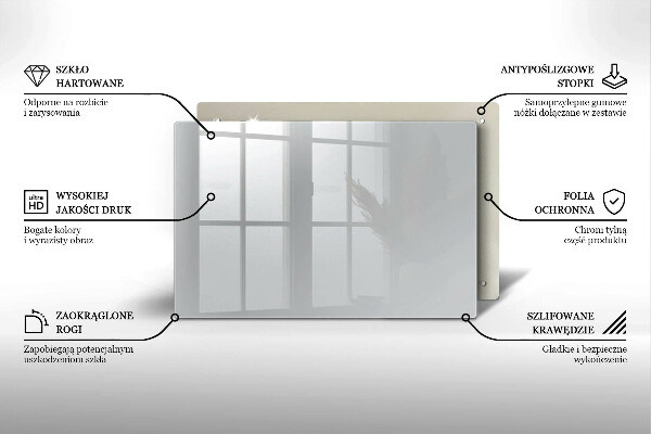 Szklana deska do kuchni Kolor szary
