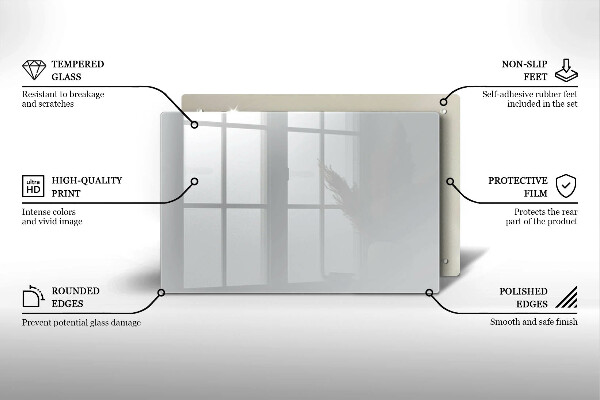 Szklana deska do kuchni Kolor szary