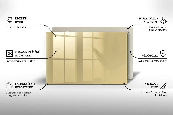 Szklana deska do kuchni Kolor beżowy