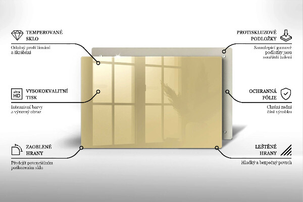 Szklana deska do kuchni Kolor beżowy