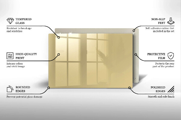 Szklana deska do kuchni Kolor beżowy