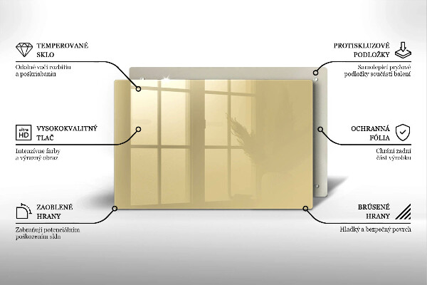Szklana deska do kuchni Kolor beżowy