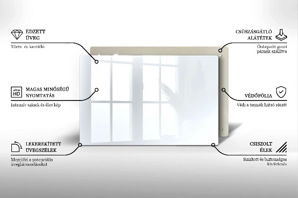 Szklana deska do kuchni Kolor biały