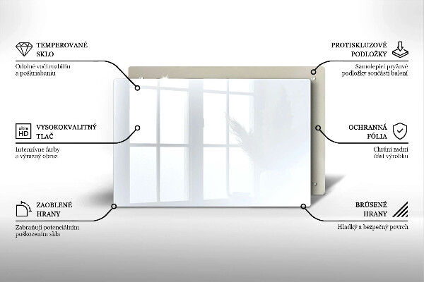 Szklana deska do kuchni Kolor biały