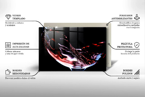 Deska do kuchni Kieliszek czerwonego wina