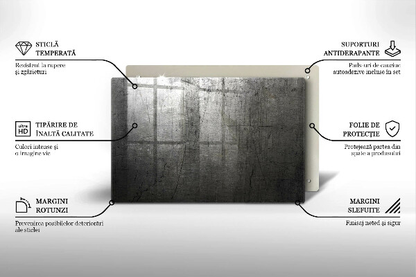 Deska do kuchni Tekstura metalu
