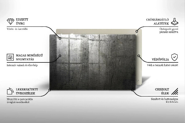 Deska do kuchni Tekstura metalu