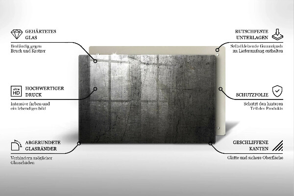 Deska do kuchni Tekstura metalu