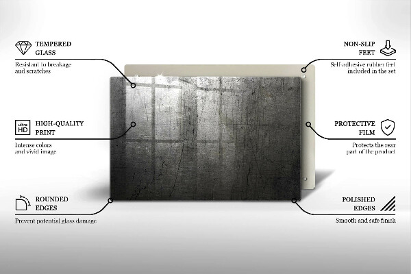 Deska do kuchni Tekstura metalu