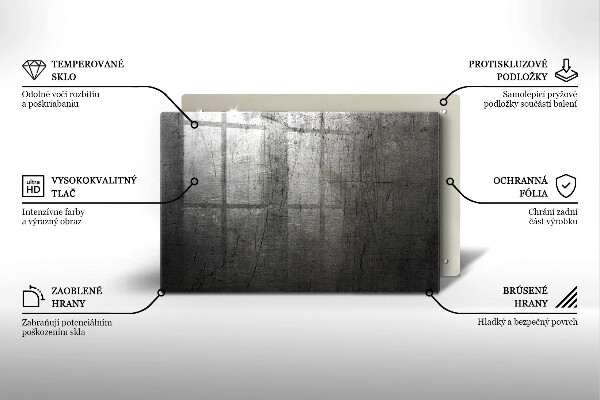 Deska do kuchni Tekstura metalu