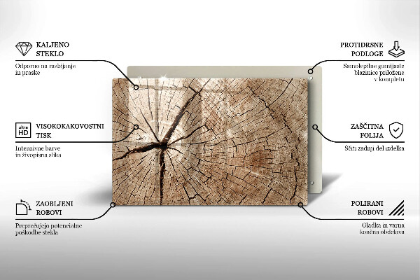 Deska do kuchni Przekrój drzewa
