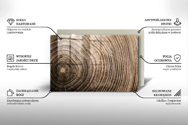 Deska do kuchni Słoje drzewa drewno