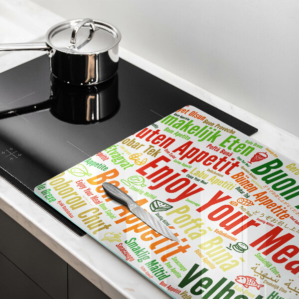 Deska do kuchni Napisy Smacznego języki