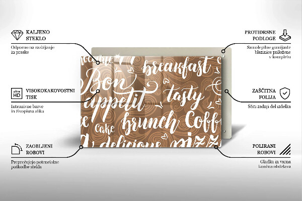 Deska do kuchni Napisy Bon appetit