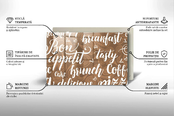 Deska do kuchni Napisy Bon appetit