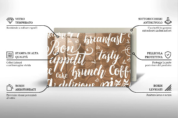 Deska do kuchni Napisy Bon appetit