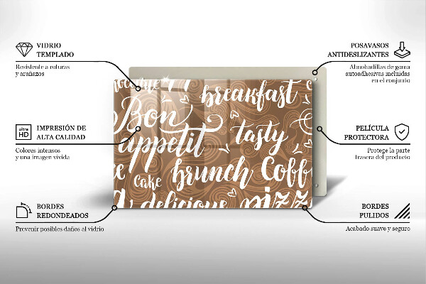 Deska do kuchni Napisy Bon appetit