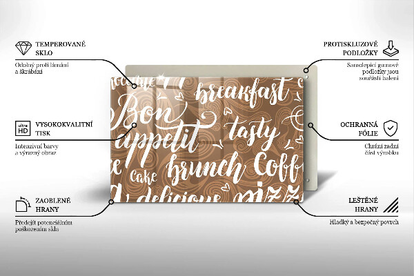 Deska do kuchni Napisy Bon appetit