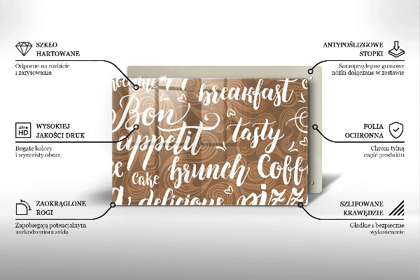 Deska do kuchni Napisy Bon appetit