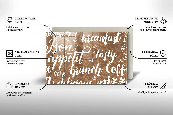 Deska do kuchni Napisy Bon appetit