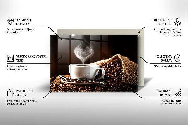 Deska do kuchni Kawa i filiżanka