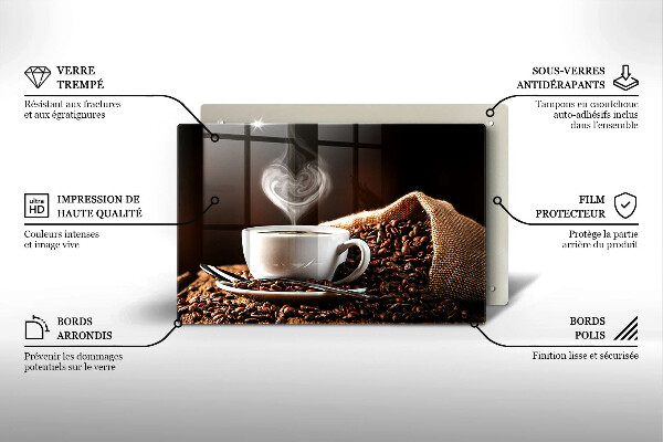 Deska do kuchni Kawa i filiżanka