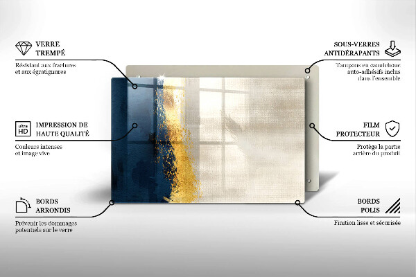 Deska do kuchni Abstrakcja złoto