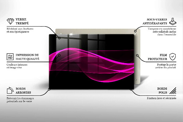 Deska do kuchni Różowa abstrakcja