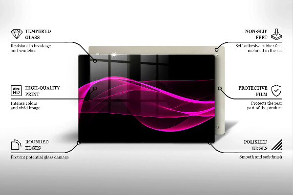 Deska do kuchni Różowa abstrakcja
