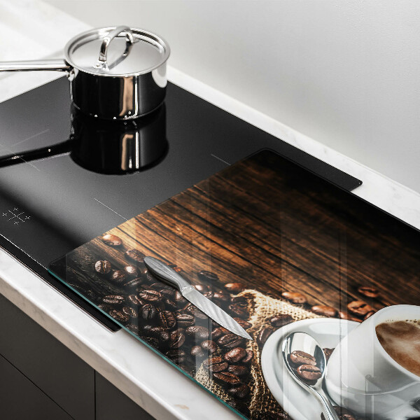 Deska do kuchni Filiżanka i ziarna kawy