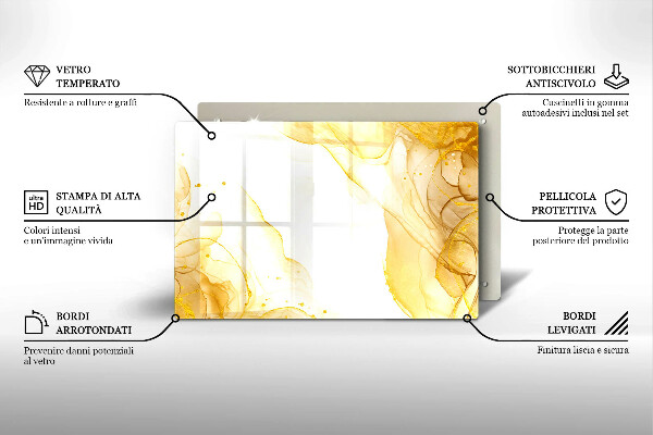 Deska do kuchni Złota abstrakcja
