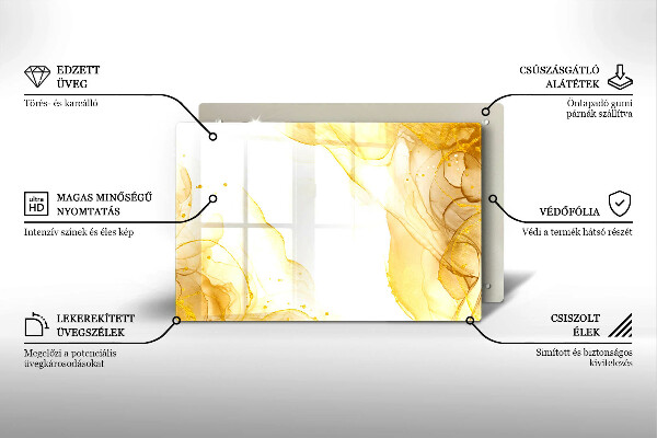 Deska do kuchni Złota abstrakcja