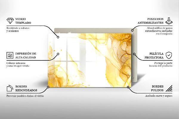 Deska do kuchni Złota abstrakcja