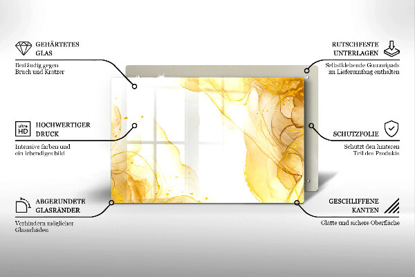 Deska do kuchni Złota abstrakcja