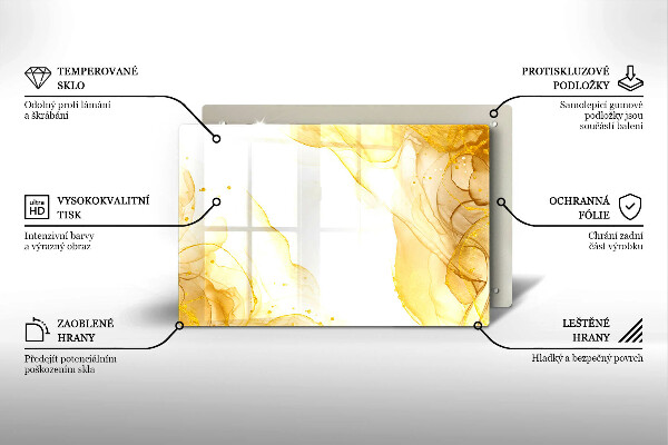 Deska do kuchni Złota abstrakcja