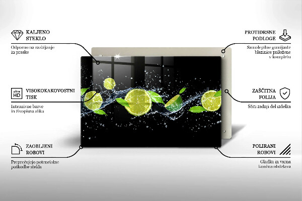 Deska do kuchni Limonki mięta woda