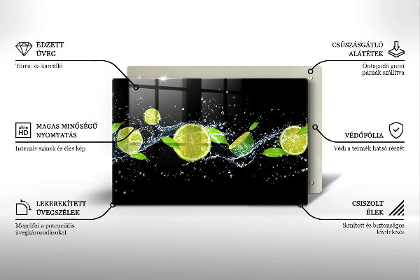 Deska do kuchni Limonki mięta woda