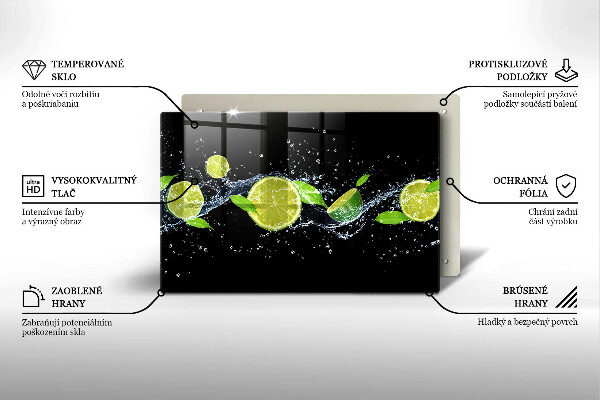 Deska do kuchni Limonki mięta woda