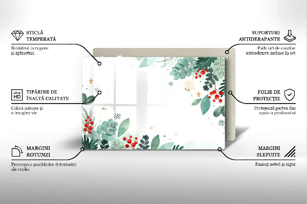 Deska do kuchni Akwarele liście