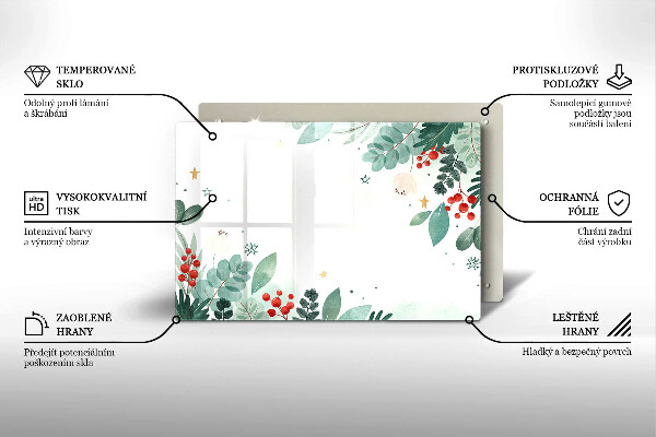 Deska do kuchni Akwarele liście