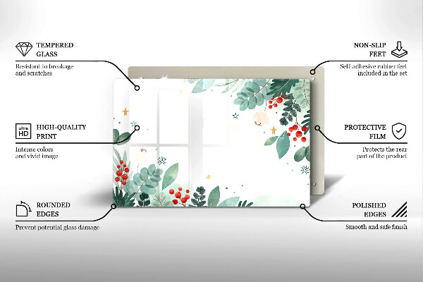 Deska do kuchni Akwarele liście