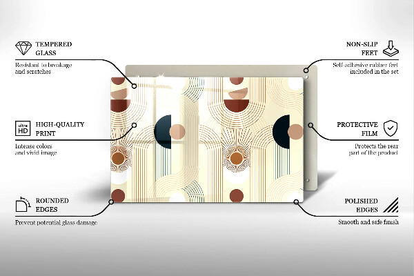 Deska do kuchni Geometria boho kształty