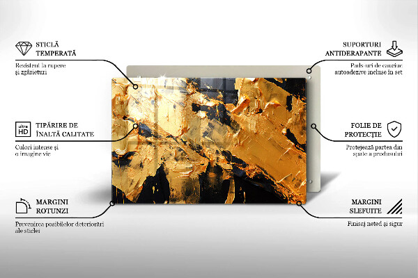 Szklana deska do kuchni Elegancka tekstura farby