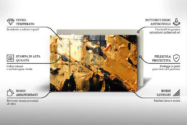 Szklana deska do kuchni Elegancka tekstura farby