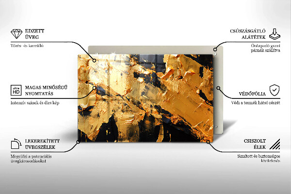 Szklana deska do kuchni Elegancka tekstura farby