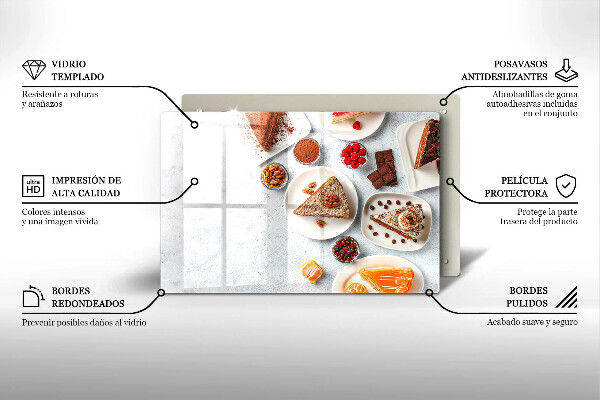 Szklana deska do kuchni Słodkości ciasta