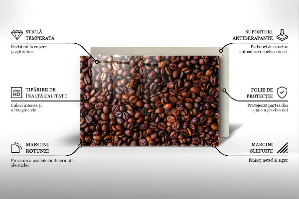 Szklana deska do kuchni Kawa ziarna