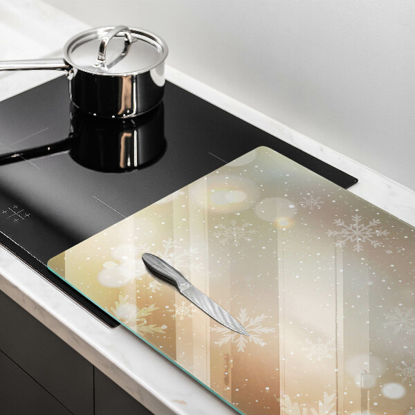 Szklana deska do kuchni Płatki śniegu