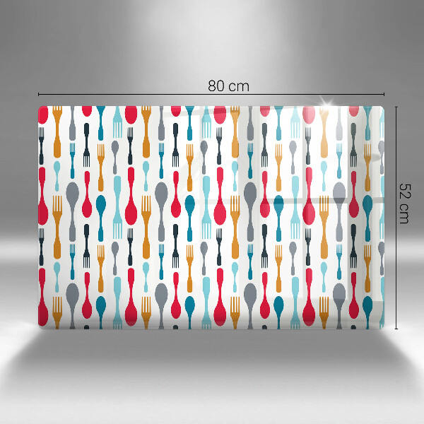 Szklana deska do kuchni Ilustracja łyżki