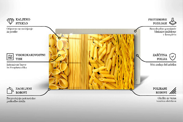 Szklana deska do kuchni Makaron